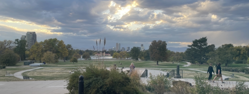 city view from park